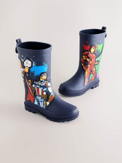 Navy Marvel Rubber Wellies