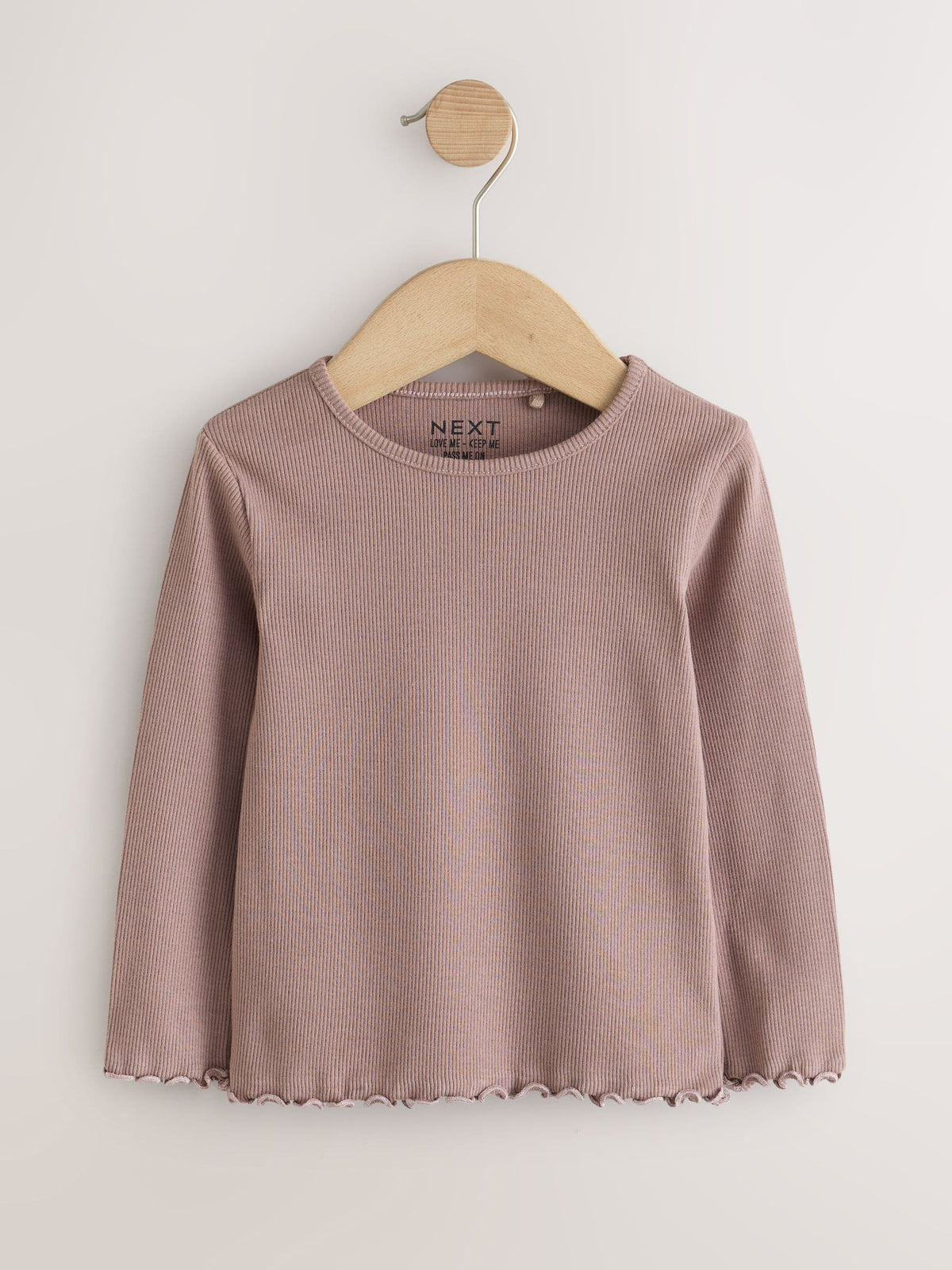 Brown/Cream Horse Long Sleeve Ribbed Tops 5 Pack (3mths-7yrs)