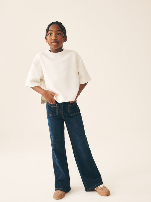 Blue Rinse Wash Denim Flared Trousers (3-16yrs)