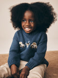 Navy Blue Transport Character Knitted Crew Neck Jumper (3mths-7yrs)