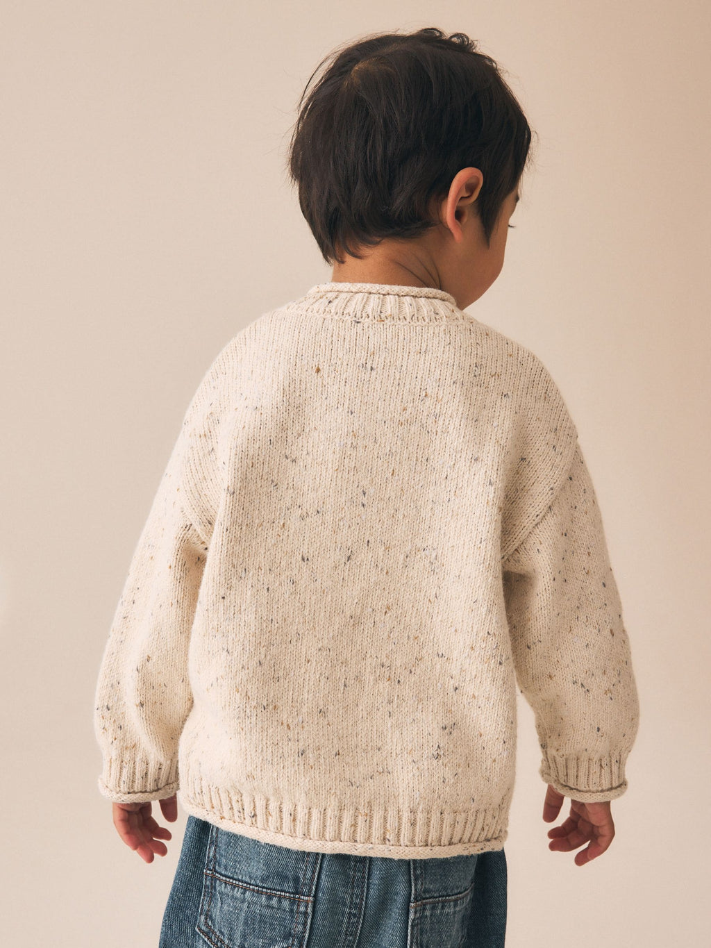 Neutral Knitted Henley Jumper (3mths-7yrs)