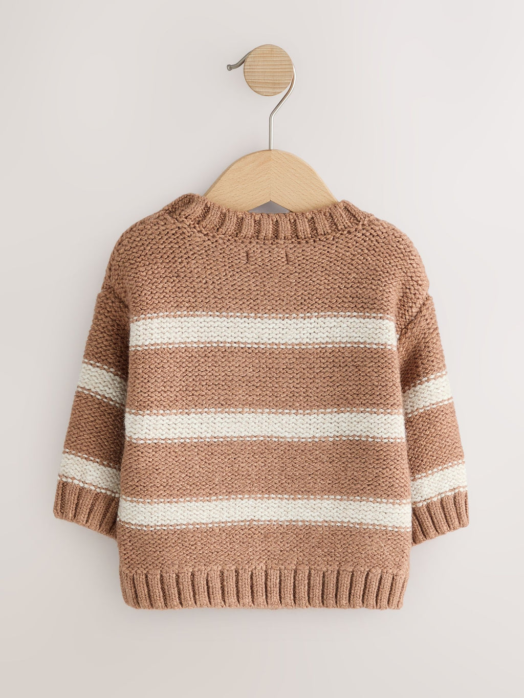 Neutral Pumpkin Halloween Knitted Crew Neck Jumper (3mths-7yrs)