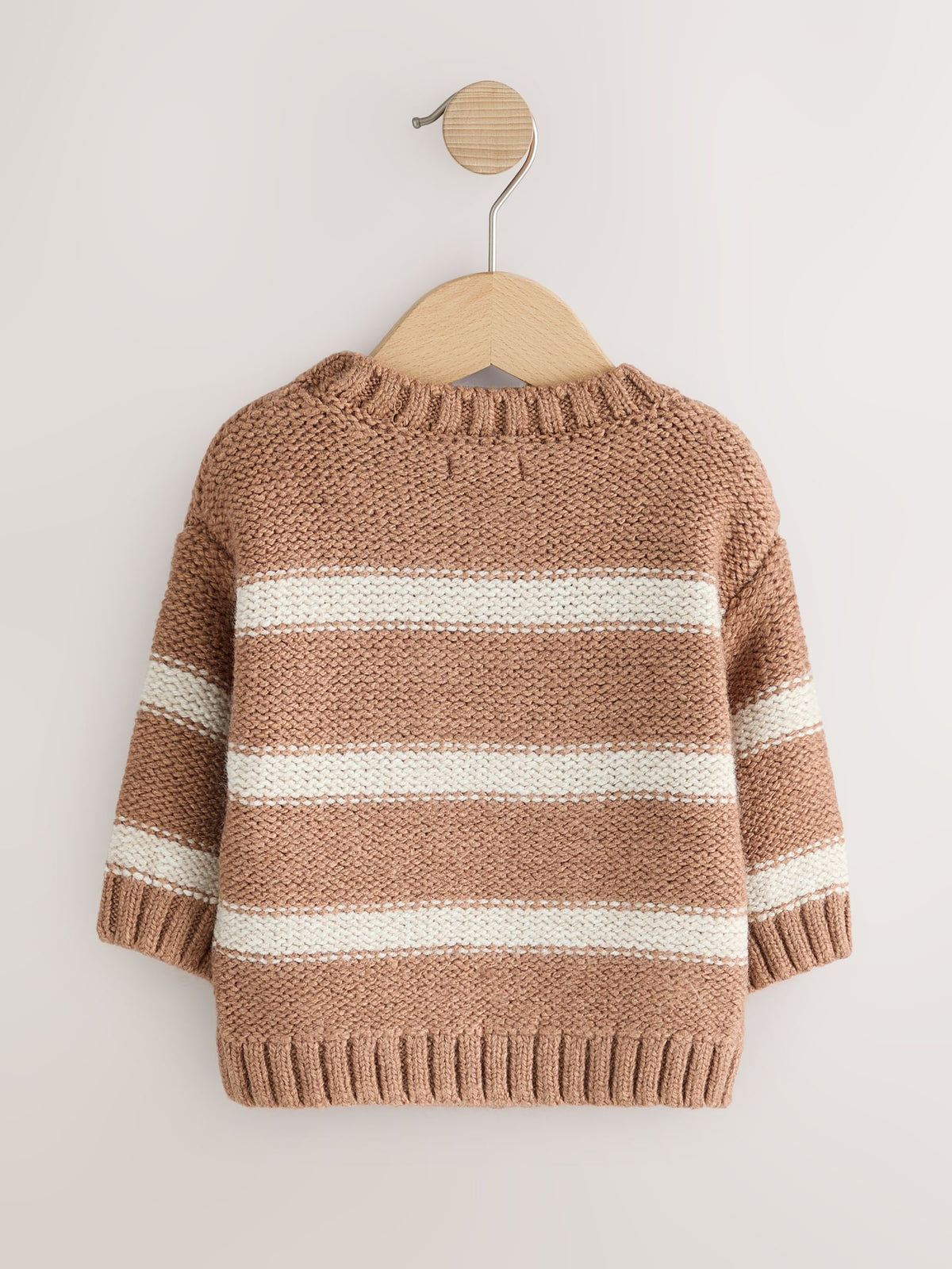 Neutral Pumpkin Halloween Knitted Crew Neck Jumper (3mths-7yrs)