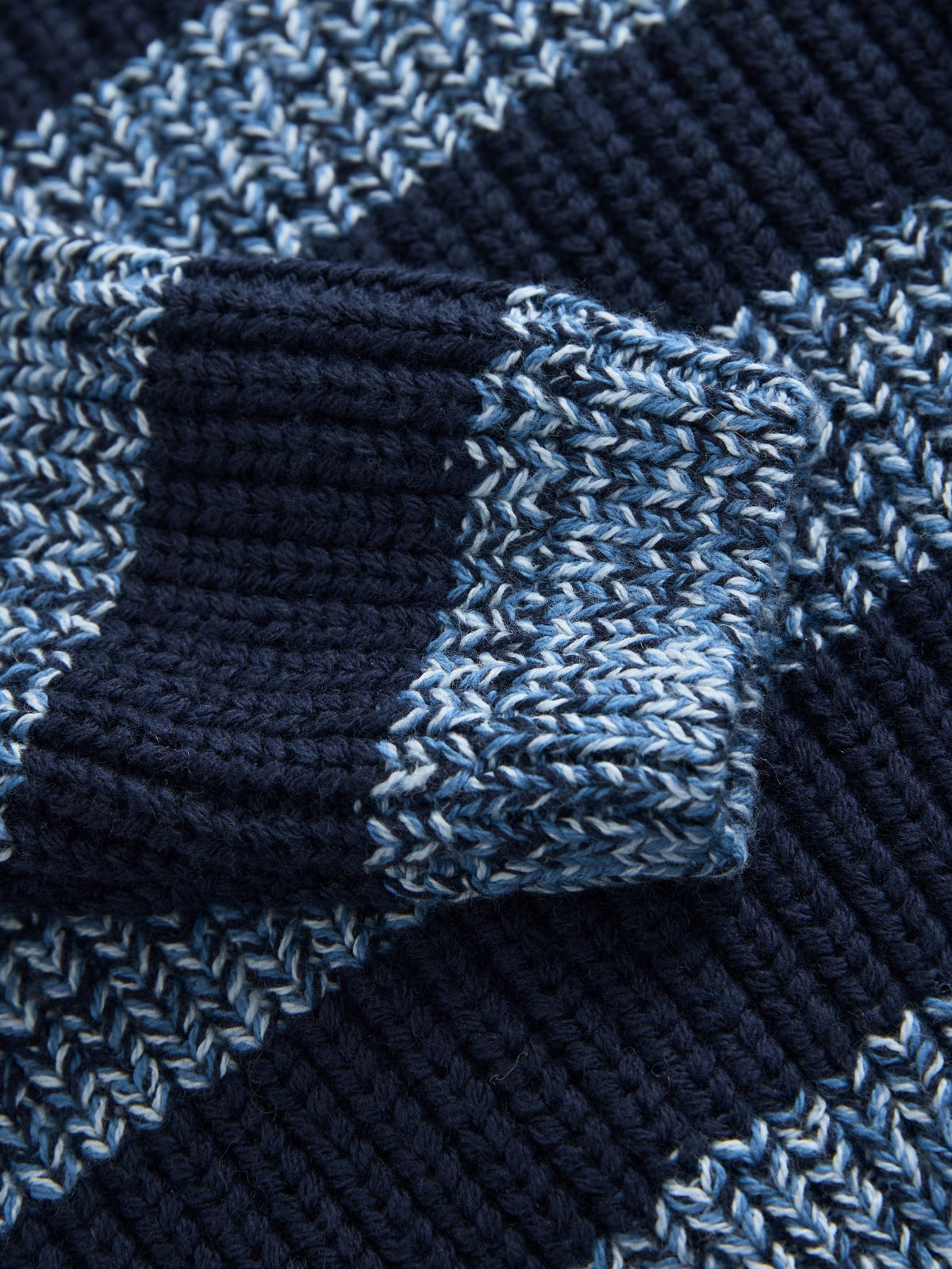 Blue/Navy Stripe Knitted Crew Neck Jumper (3mths-7yrs)
