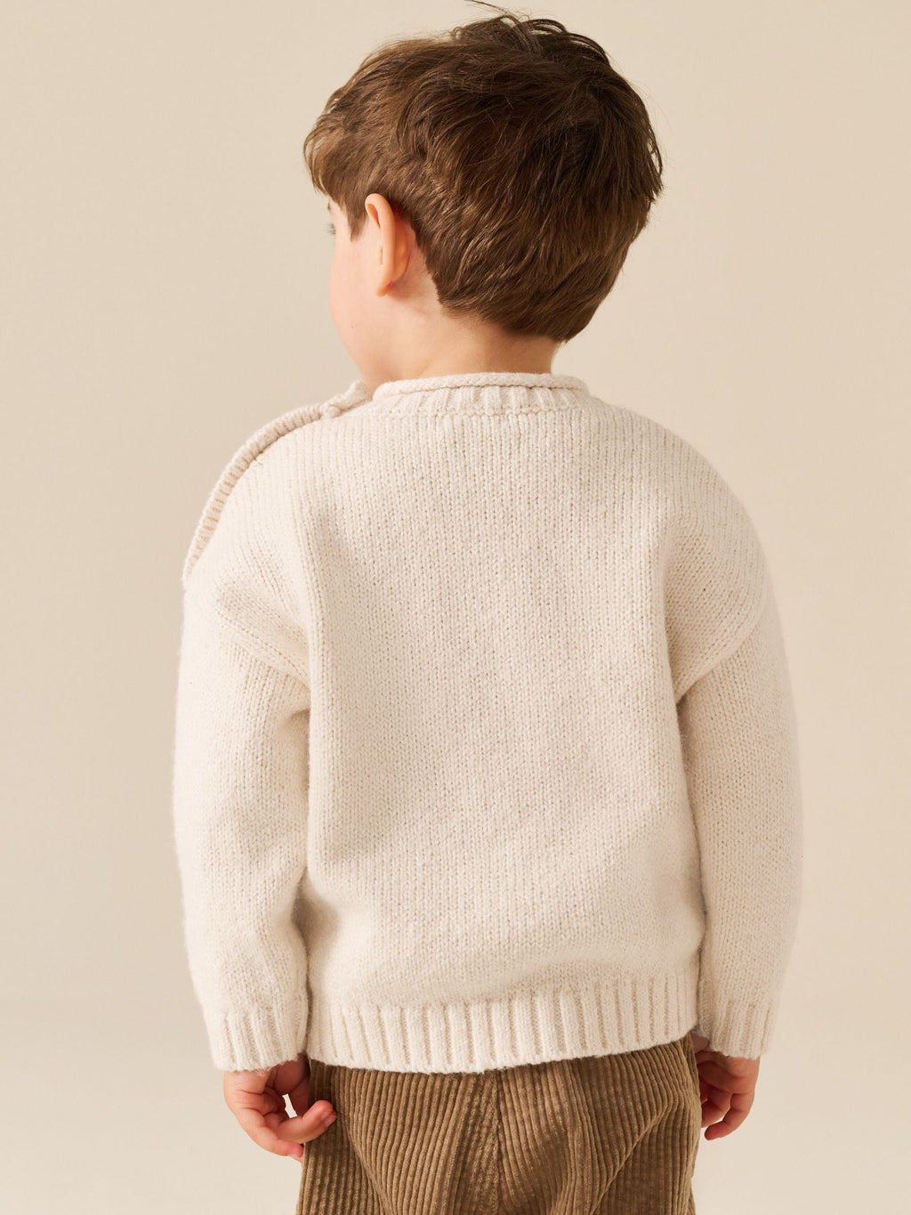 Neutral Bear Character Knitted Crew Neck Jumper (3mths-7yrs)