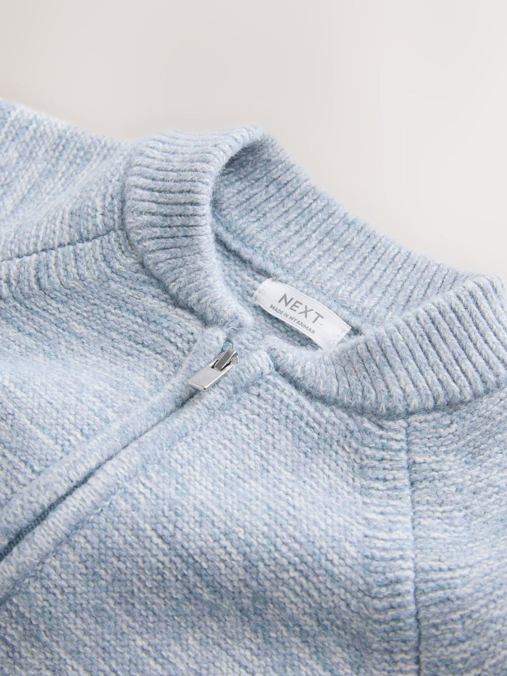 Blue Twist Zip Up Bomber Cardigan (3mths-7yrs)