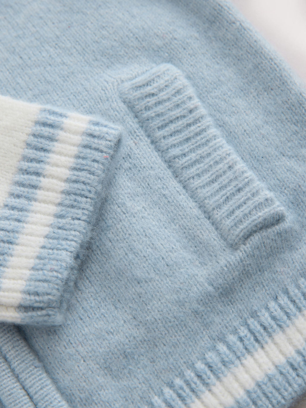 Blue Zip Through Varsity Bomber Cardigan (3mths-7yrs)
