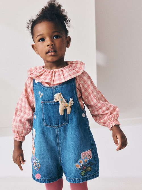 Denim Horse Dungarees Set (3mths-7yrs)