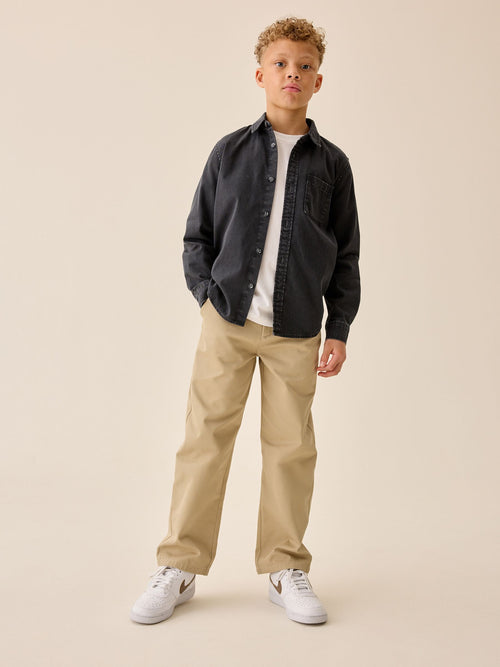 Charcoal Grey Long Sleeve Denim Shirt (3-16yrs)