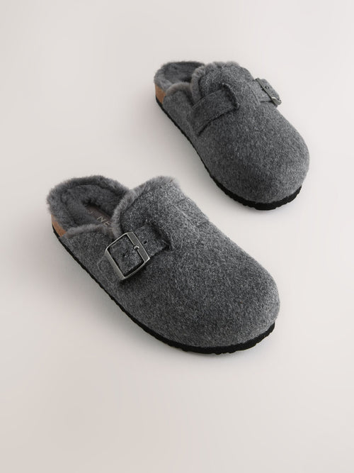 Grey Standard Fit (F) Slip-Ons Clogs
