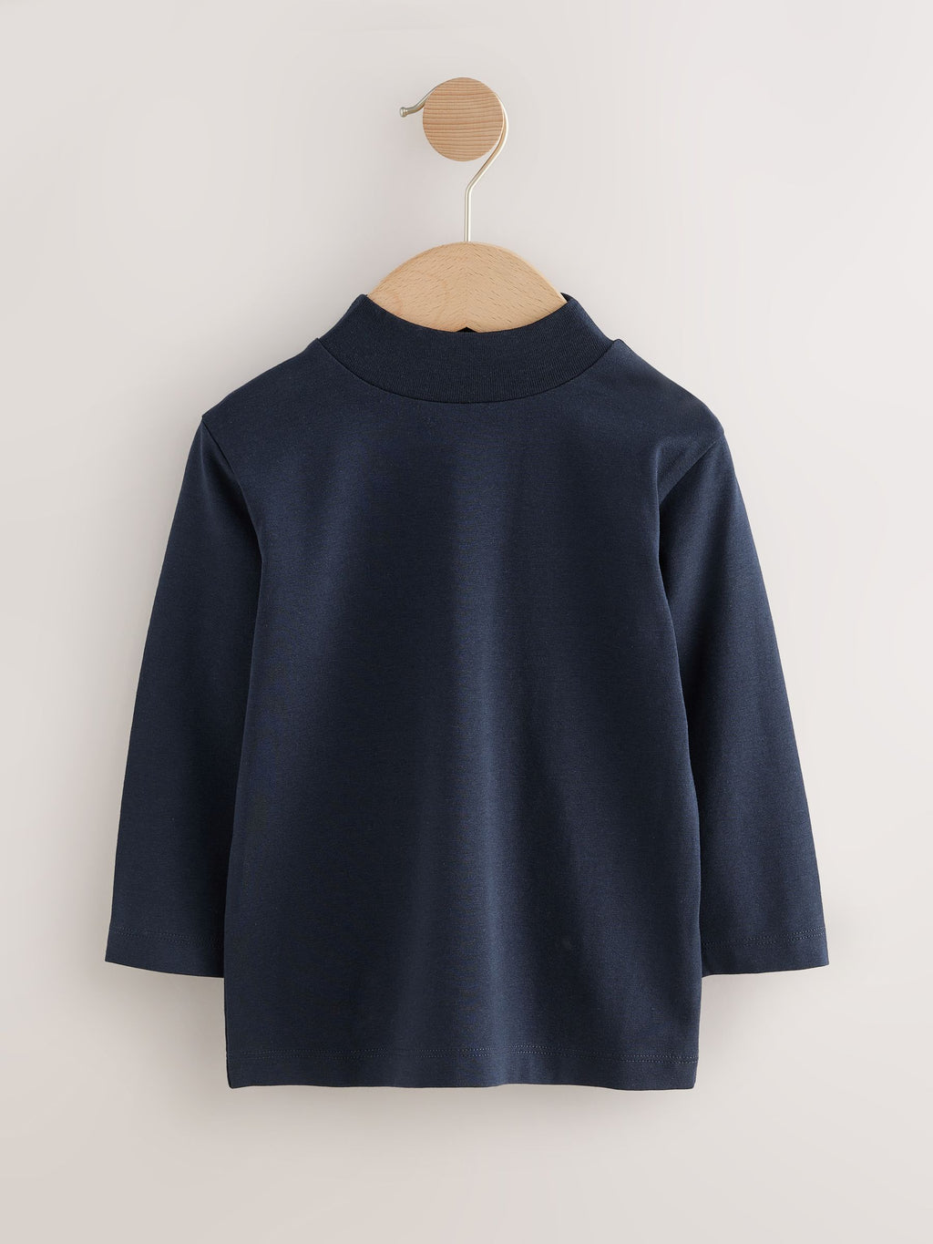Navy/Stone Long Sleeve Turtle Neck T-Shirts 2 Pack (3mths-7yrs)