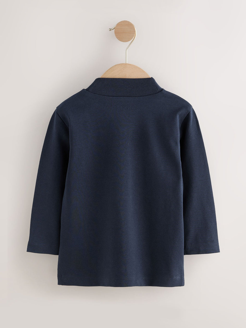 Navy/Stone Long Sleeve Turtle Neck T-Shirts 2 Pack (3mths-7yrs)