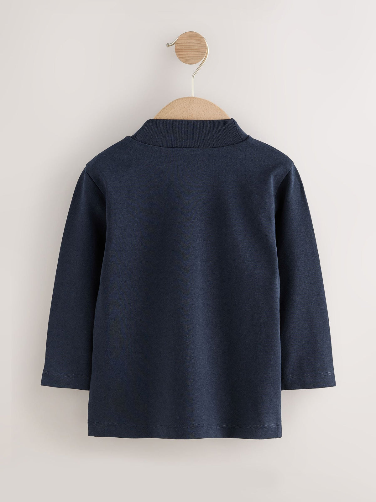 Navy/Stone Long Sleeve Turtle Neck T-Shirts 2 Pack (3mths-7yrs)