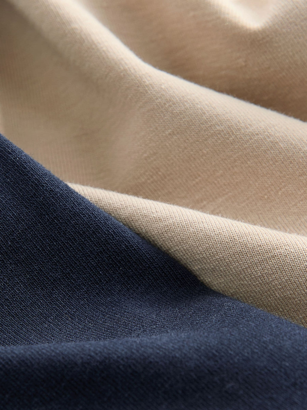 Navy/Stone Long Sleeve Turtle Neck T-Shirts 2 Pack (3mths-7yrs)