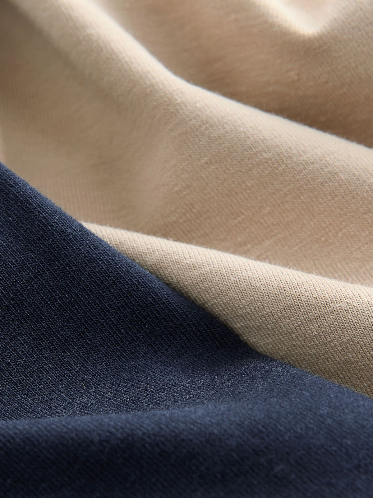 Navy/Stone Long Sleeve Turtle Neck T-Shirts 2 Pack (3mths-7yrs)