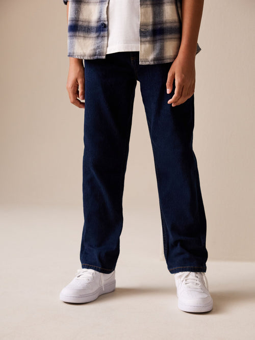 Blue Dark Loose Fit Stretch Jeans (3-17yrs)