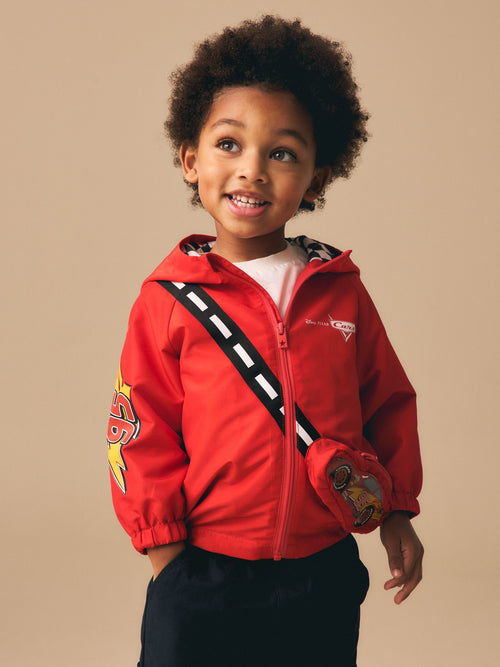 Red Cars Bag Pocket Cagoule Jacket (3mths-7yrs)