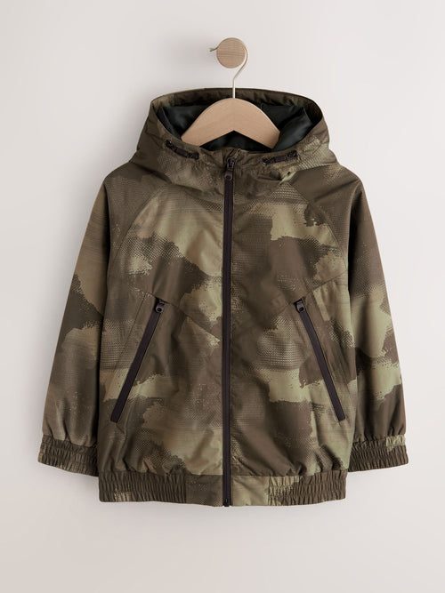 Green Camouflage Hooded Waterproof Jacket (3-17yrs)