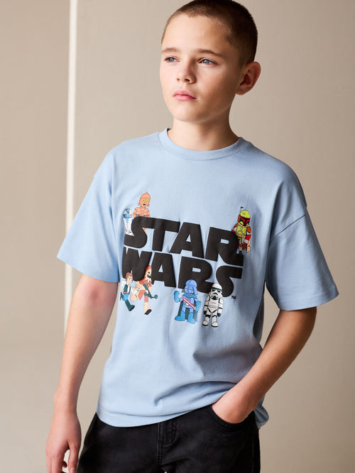 Light Blue Star Wars T-Shirt (3-16yrs)