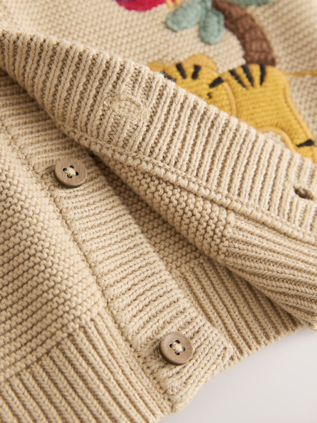 Tan Brown Safari Character Cardigan (3mths-7yrs)