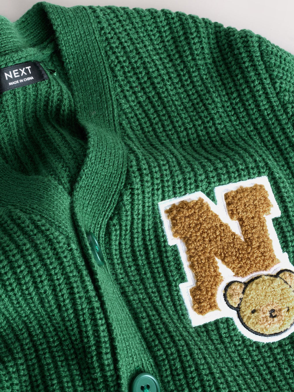 Green Varsity Character Cardigan (3mths-7yrs)