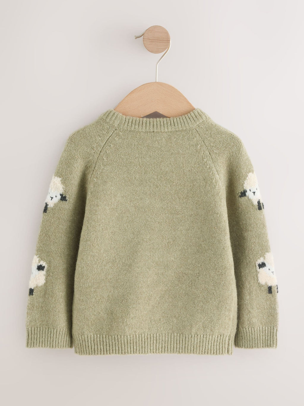 Green Sheep Knitted Crew Neck Jumper (3mths-7yrs)