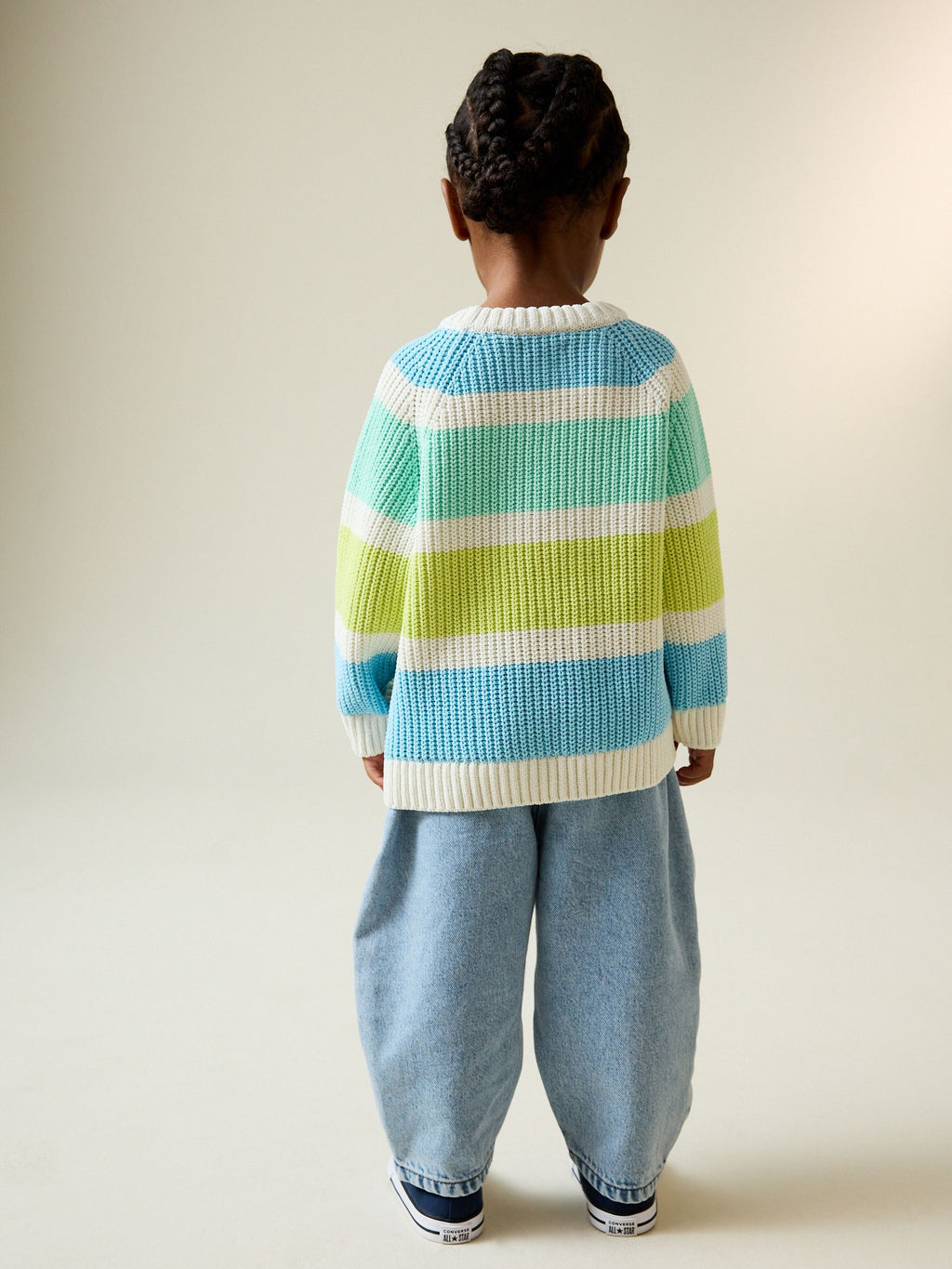 Bright Stripe Chenille Knitted Crew Neck Jumper (3mths-7yrs)
