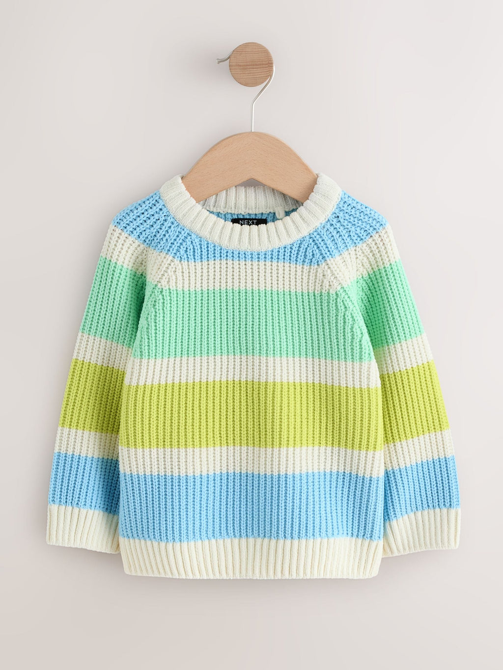 Bright Stripe Chenille Knitted Crew Neck Jumper (3mths-7yrs)