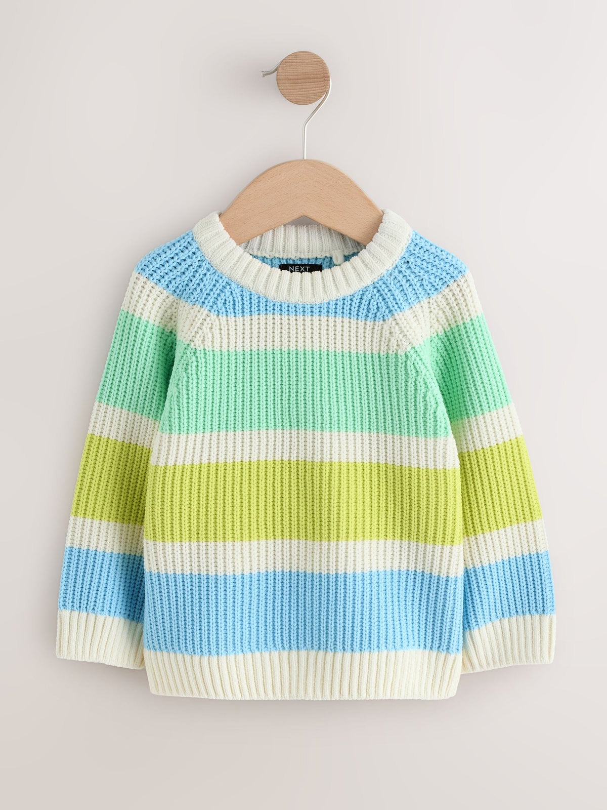 Bright Stripe Chenille Knitted Crew Neck Jumper (3mths-7yrs)