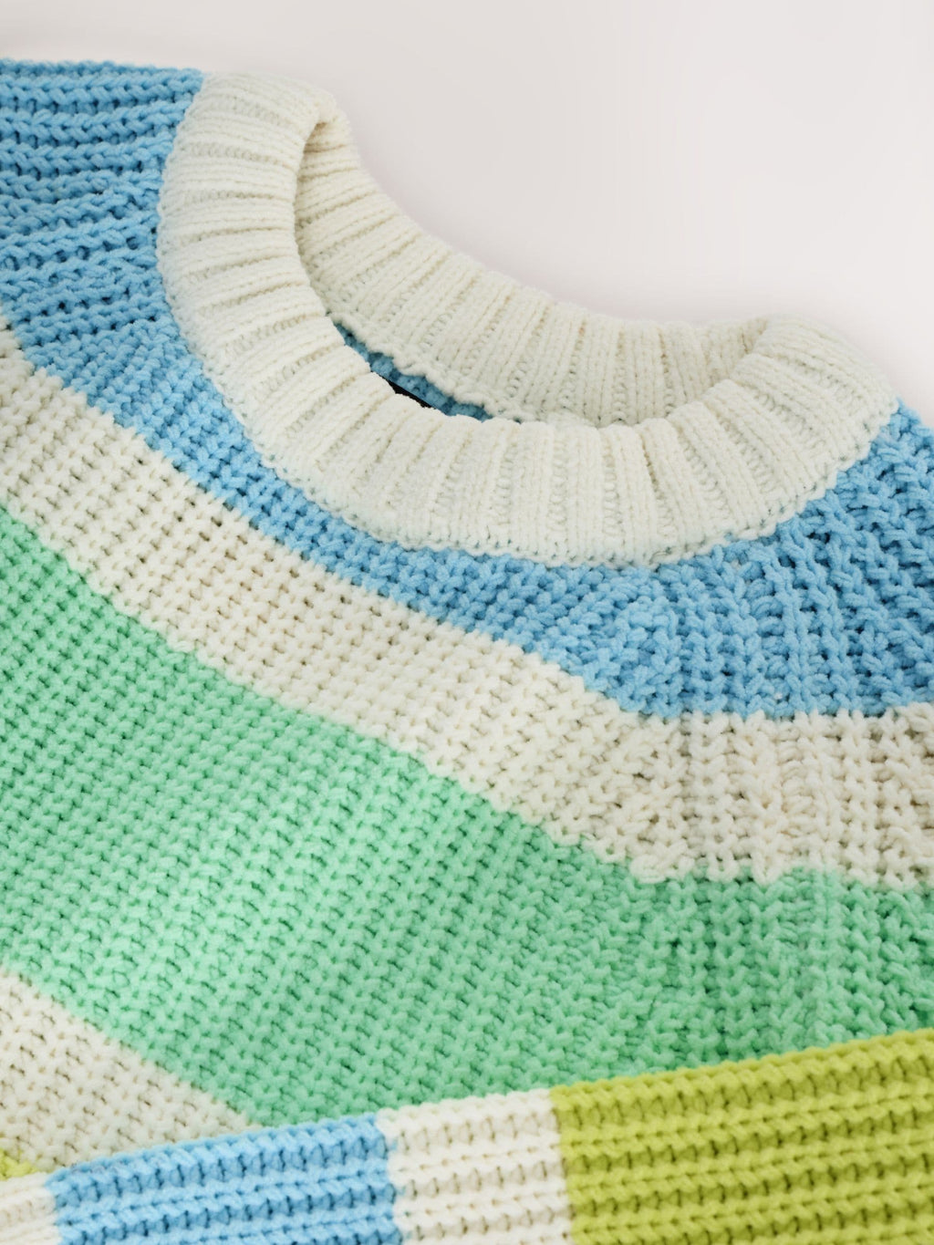 Bright Stripe Chenille Knitted Crew Neck Jumper (3mths-7yrs)
