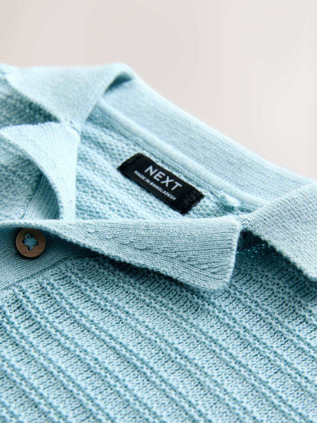Blue Revere Collar Short Sleeve Knitted Polo Shirt (3mths-7yrs)