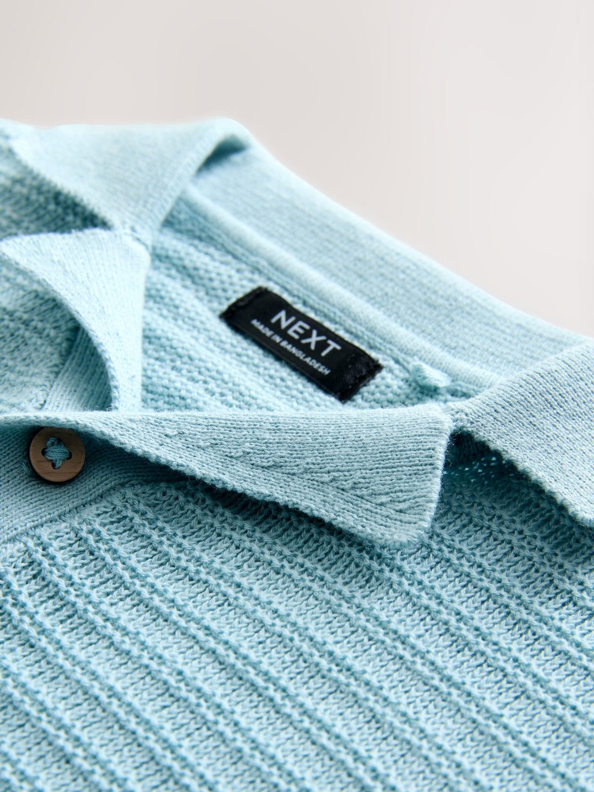 Blue Revere Collar Short Sleeve Knitted Polo Shirt (3mths-7yrs)