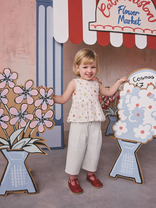 Cath Kidston Ecru Ditsy Blouse And Trousers Set (3mths-8yrs)