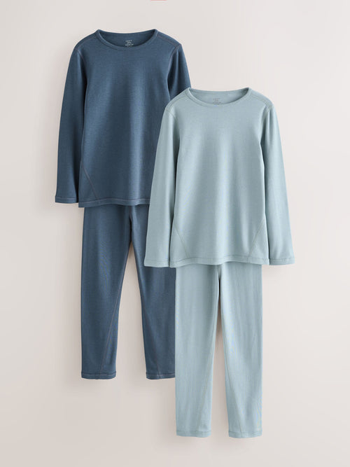 Blue Kind to Skin Pyjamas 2 Pack (9mths-12yrs)