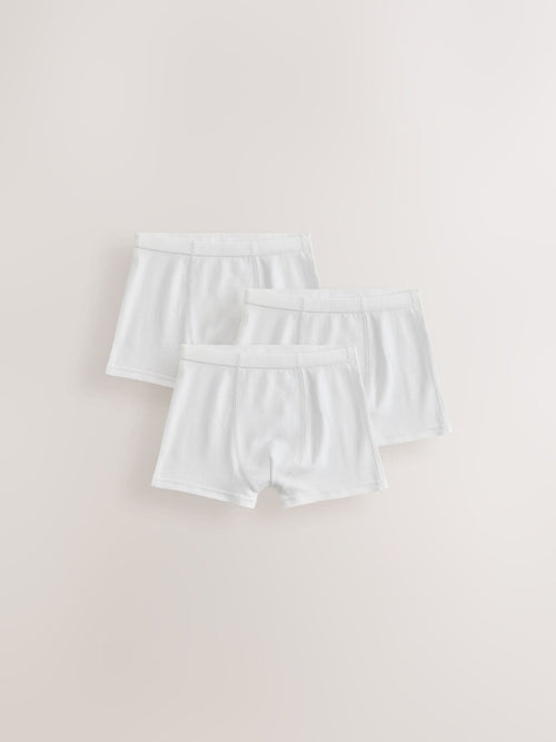 White Kind To Skin Trunks 3 Pack (1.5-12yrs)