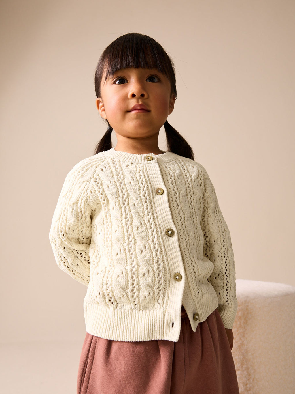 Ecru Cable Cardigan (3mths-7yrs)
