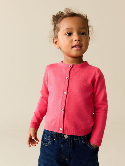 Fluro Pink Cardigan (3mths-10yrs)