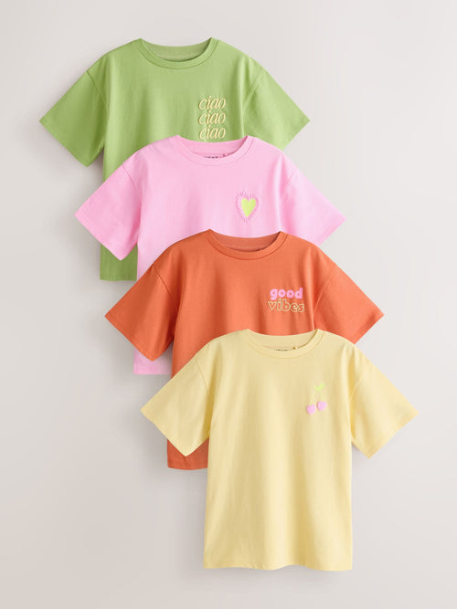 Bright Graphic T-Shirts 4 Pack (3-16yrs)