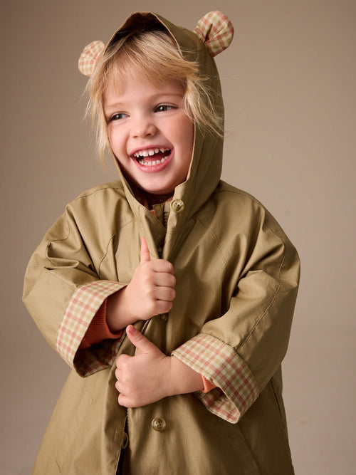 Stone Shower Resistant Hooded Trench Coat (3mths-7yrs)