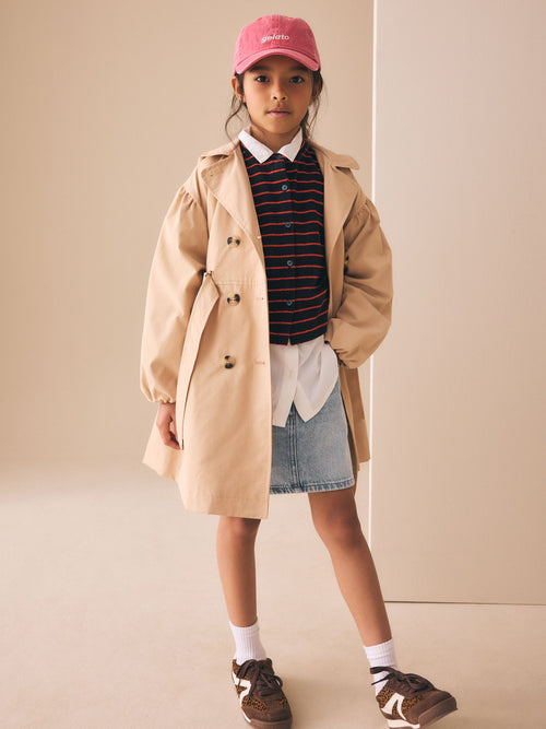 Neutral Skirted Trench Coat (3-16yrs)