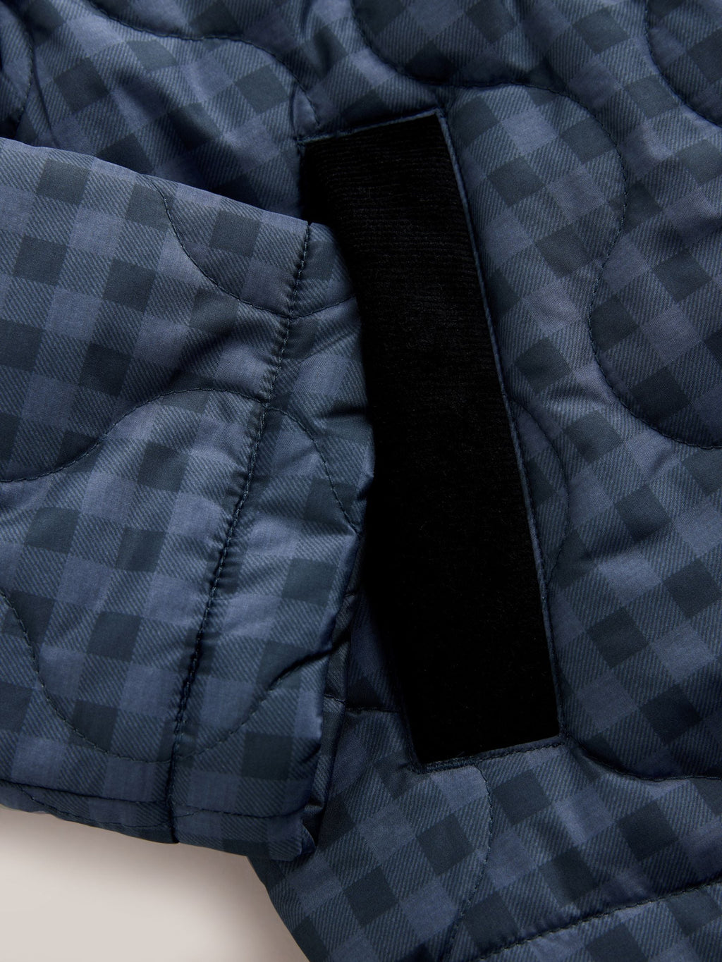 Navy Check Shower Resistant Quilted Barn Jacket (3-16yrs)