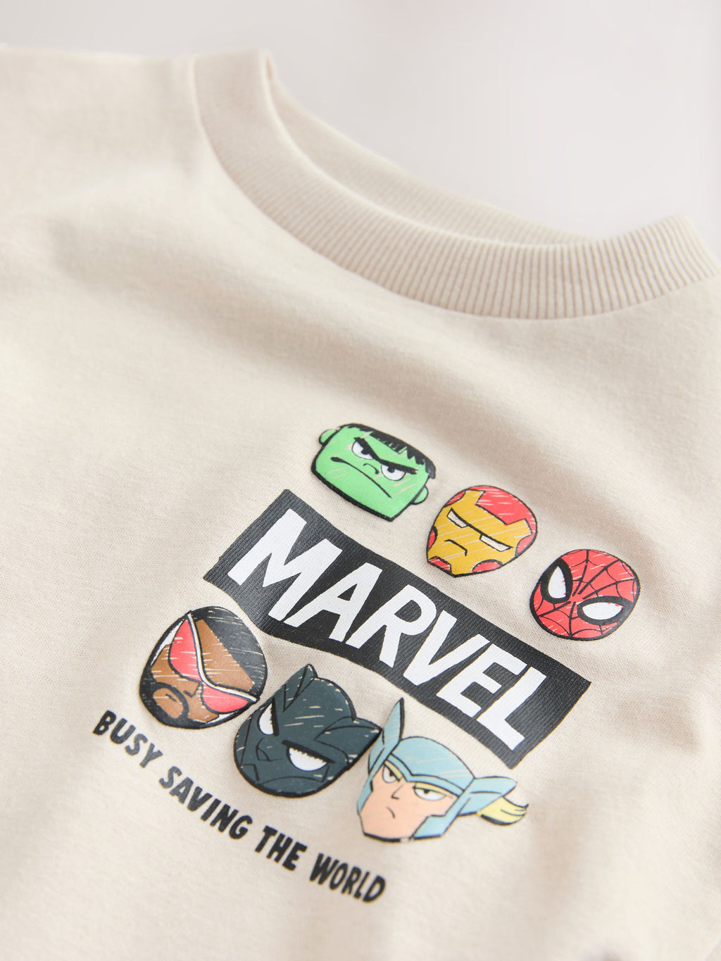 Light Grey Marvel Short Sleeve Cotton T-Shirt (6mths-8yrs)
