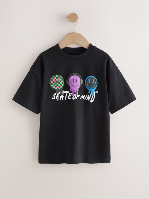 Black Skate of Mind Short Sleeve Graphic T-Shirt (3-16yrs)