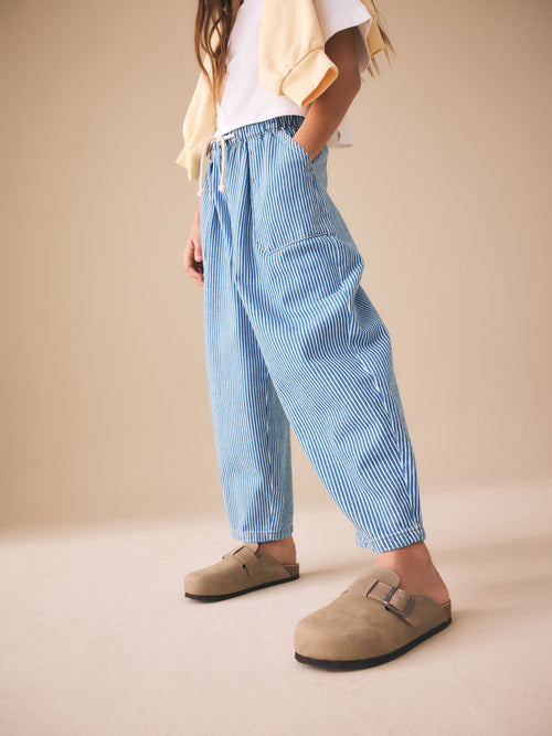 Stripe Pullon Barrel Jeans (3-16yrs)