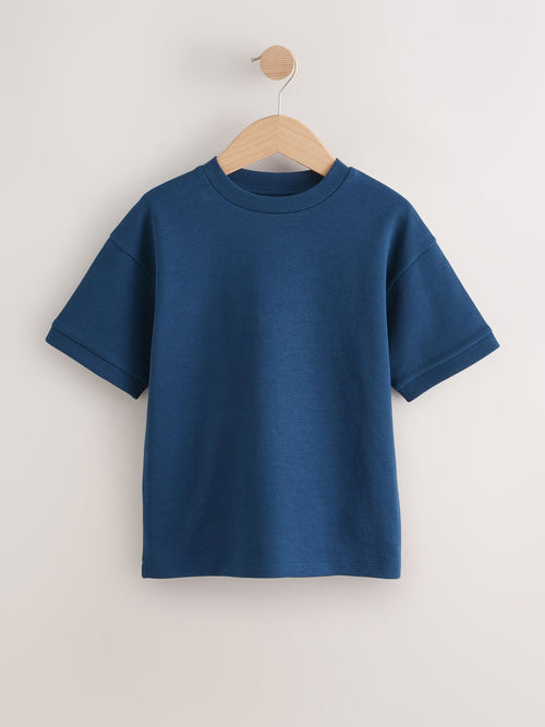 Navy Blue Relaxed Fit Heavyweight T-Shirt (3-16yrs)