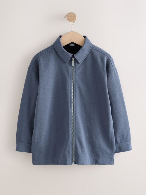 Blue Texture Smart Shacket (3-16yrs)