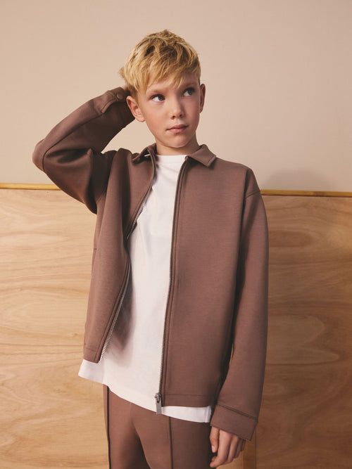 Mink Brown Smart Shacket (3-16yrs)