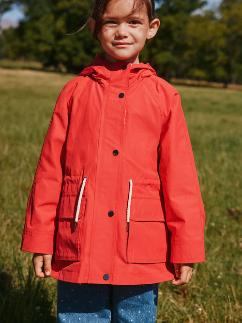 Red Shower Resistant Raincoat (3-16yrs)