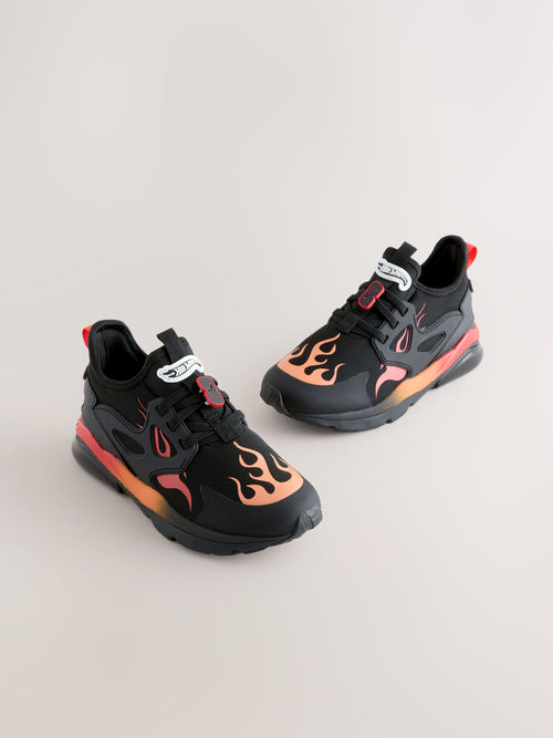 Black Hot Wheels Elastic Lace Trainers