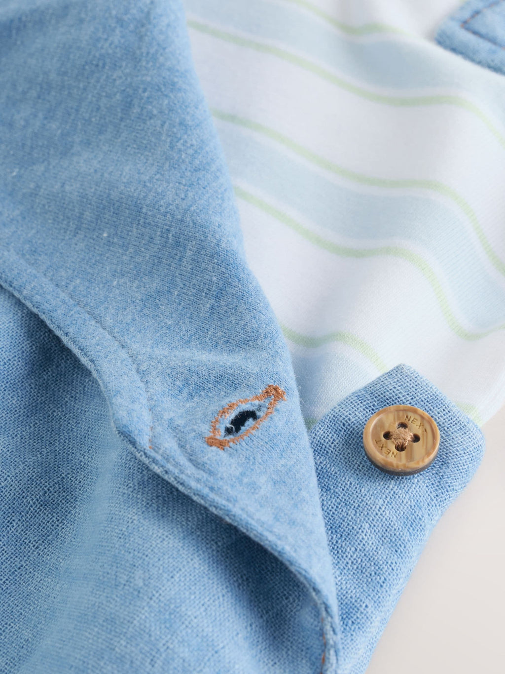 Blue Bear Woven Dungarees and Bodysuit Baby Set (0mths-2yrs)